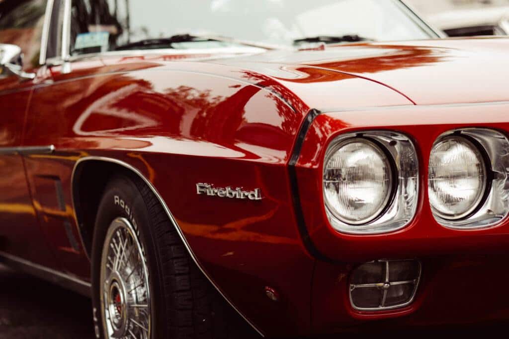 Buffed, Polished, & Waxed Matador Red Pontiac Firebird