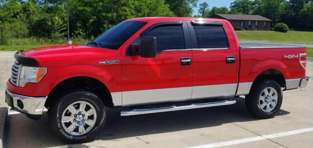 Photo of the previous 2012 Race Red Ford F150 XLT that I Owned and Drove for Eight Years.