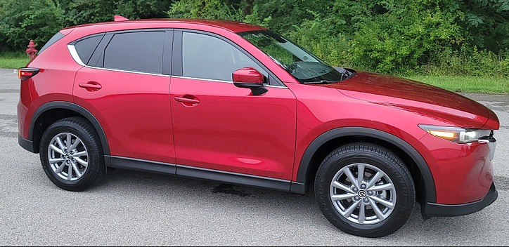 Album Photo of a 2022 Ruby Red Mazda CX5 after an entire exterior and interior detail.