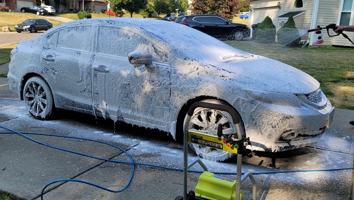 Soapy Snow Foamed 2015 Blue Honda